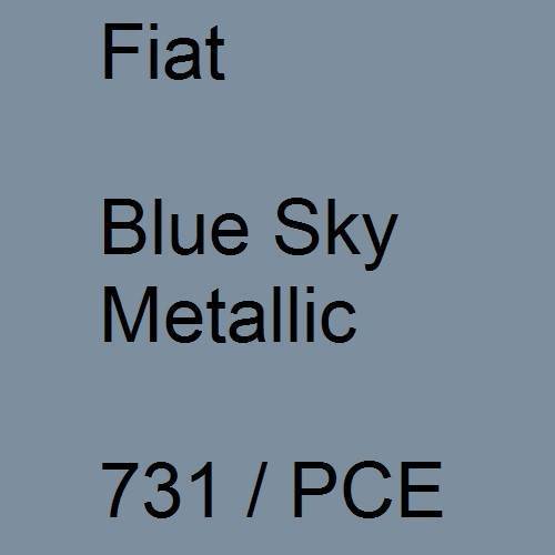 Fiat, Blue Sky Metallic, 731 / PCE.